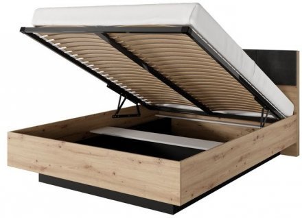 Ліжко (каркас) Perfect Home Таллі / Tally 160 з м'яким ізголів'ям двоспальне Дуб артизан/антрацит (PFH-091099) Ліжко (каркас) Perfect Home Таллі / Tally 160 з м'яким ізголів'ям двоспальне Дуб артизан/антрацит (PFH-091099)