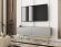 Тумба під телевізор Perfect Home Оро / Oro 2-дверна з золотими ніжками RTV135 Сірий (PFH-091315)