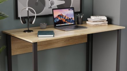 Письмовий стіл Ferrum-decor Курт 75x100x60 чорний ДСП Дуб Сонома 16мм (FRD-103907) Письмовий стіл Ferrum-decor Курт 75x100x60 чорний ДСП Дуб Сонома 16мм (FRD-103907)