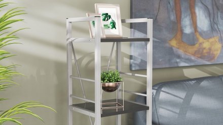 Етажерка 4/34 Ferrum-decor Серії Конект 120x34x28 сірий ДСП Сосна Кембра 16мм (FRD-104288)