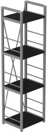 Етажерка 4/34 Ferrum-decor Серії Конект 120x34x28 сірий ДСП Сосна Кембра 16мм (FRD-104288)