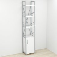 Етажерка 4/34 Ferrum-decor Серії Конект із тумбою 179x34x28 Сірий ДСП Біле (FRD-104477)