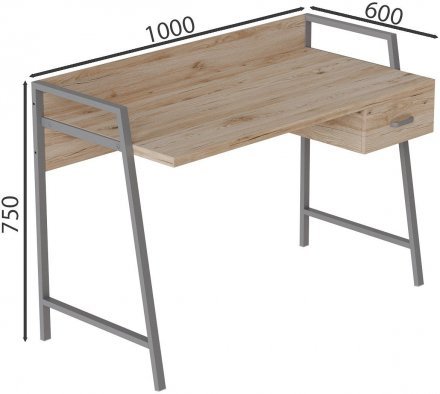 Письмовий стіл Ferrum-decor 750x1000x600 Сірий метал ДСП Дуб Сан-Марино 32 мм (FRD-103430) Письмовий стіл Ferrum-decor 750x1000x600 Сірий метал ДСП Дуб Сан-Марино 32 мм (FRD-103430)