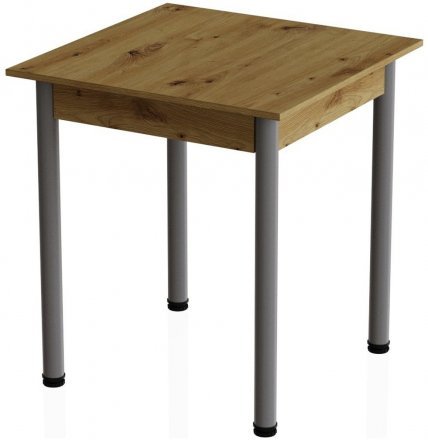 Стіл кухонний Ferrum-decor Агата 75x90x90 Сірий ДСП Дуб Артизан 16мм (FRD-105683)