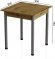 Стіл кухонний Ferrum-decor Агата 75x90x90 Сірий ДСП Дуб Артизан 16мм (FRD-105683)