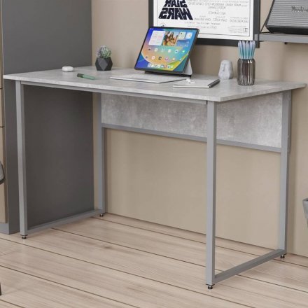 Стіл письмовий Коді Ferrum-decor 75x100x60 Сірий метал ДСП Бетон 16 мм (FRD-106581)