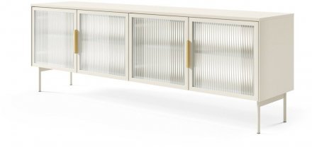 Тумба під телевізор з підсвіткою Perfect Home Лумі / Lumi 4D/181 4-дверна Кашемір (PFH-091389)