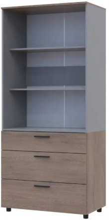 Шафа для одягу Doros Торн Кремона Канноло/Сірий 2 ДСП/3Ш (полиці) 90х51.6х200 (DRS-012012) Шафа для одягу Doros Торн Кремона Канноло/Сірий 2 ДСП/3Ш (полиці) 90х51.6х200 (DRS-012012)