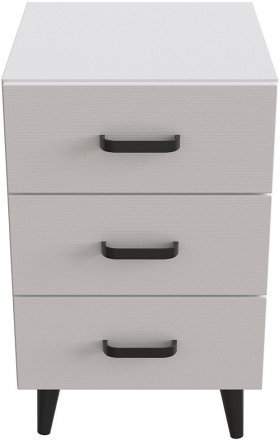 Тумба Віва 3 на конусних ніжках Ferrum-decor 56,5x35x40 Чорний метал ДСП Білий 16 мм (FRD-106823) Тумба Віва 3 на конусних ніжках Ferrum-decor 56,5x35x40 Чорний метал ДСП Білий 16 мм (FRD-106823)