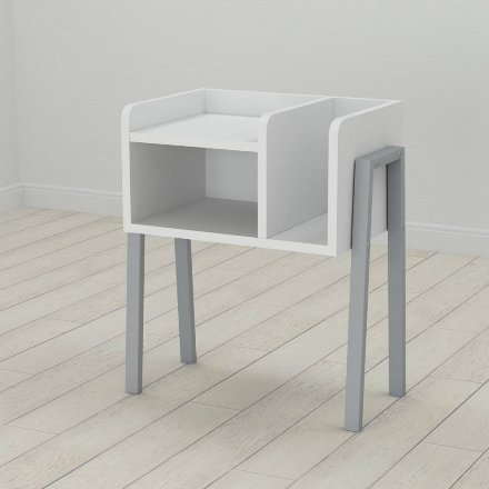 Тумба модульна Ferrum-decor Амелі 540x450x320 метал Сірий ДСП Біле 16 мм (FRD-103017)
