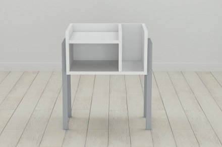 Тумба модульна Ferrum-decor Амелі 540x450x320 метал Сірий ДСП Біле 16 мм (FRD-103017)