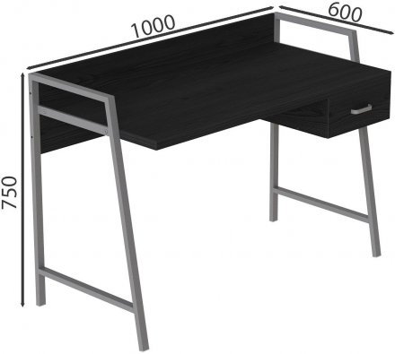 Письмовий стіл Ferrum-decor 750x1000x600 Сірий метал ДСП Сосна Кембра 32 мм (FRD-103431) Письмовий стіл Ferrum-decor 750x1000x600 Сірий метал ДСП Сосна Кембра 32 мм (FRD-103431)