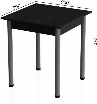 Стіл кухонний Ferrum-decor Агата 75x90x90 Сірий ДСП Сосна Кембра 16мм (FRD-105684)