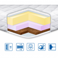 Матрац топер Cocos Lux трикотаж 140х195х7 см