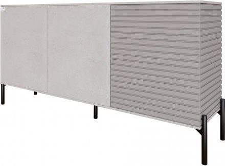 Комод закритий у вітальню на чорних металевих ніжках LION Грей 154x38x76,5 см Бетон Style/Кашемір (LION-041804) Комод закритий у вітальню на чорних металевих ніжках LION Грей 154x38x76,5 см Бетон Style/Кашемір (LION-041804)