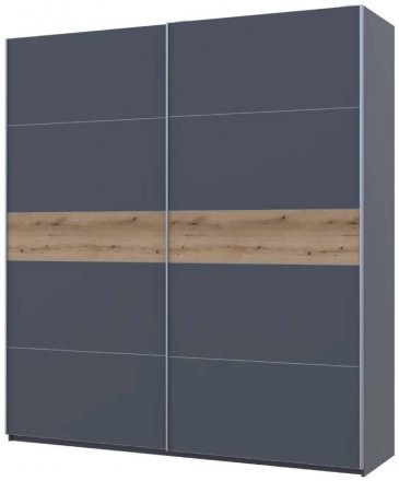 Шафа-купе двохдверна Doros G-Caiser 220х60х240 см Графіт/Дуб евок (DRS-011232) Шафа-купе двохдверна Doros G-Caiser 220х60х240 см Графіт/Дуб евок (DRS-011232)