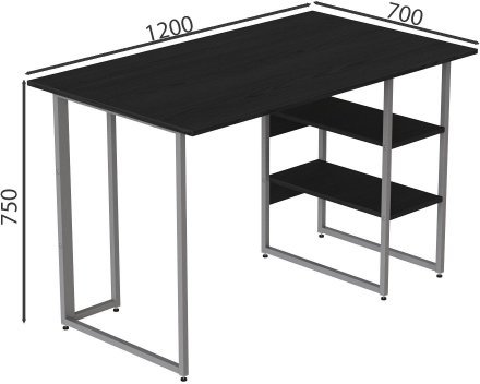 Комп'ютерний стіл Ferrum-decor Кевін 75x120x70 сірий ДСП Сосна Кембра 32мм (FRD-101756)