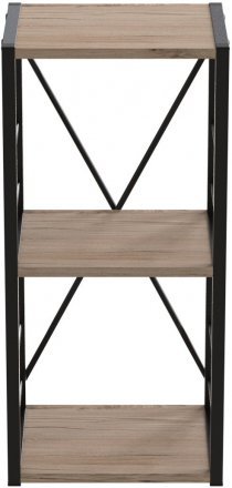 Етажерка 3/34 Ferrum-decor Серії Конект 73x34x28 чорний ДСП Дуб Сан-Марино 16мм (FRD-104290)