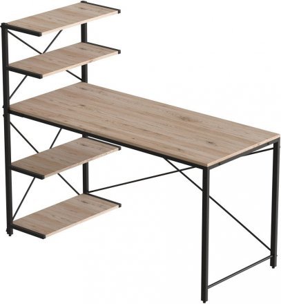 Комп'ютерний стіл Ferrum-decor Джек 75x140x70 Чорний ДСП Дуб Сан-Марино (FRD-105418)