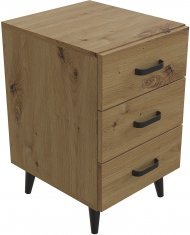 Тумба Віва 3 на конусних ніжках Ferrum-decor 56,5x35x40 Чорний метал ДСП Дуб Артизан 16 мм (FRD-106824) Тумба Віва 3 на конусних ніжках Ferrum-decor 56,5x35x40 Чорний метал ДСП Дуб Артизан 16 мм (FRD-106824)
