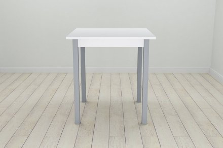 Стіл кухонний Ferrum-decor Дієго 75x70x70 Сірий ДСП Біле 16мм (FRD-106296)