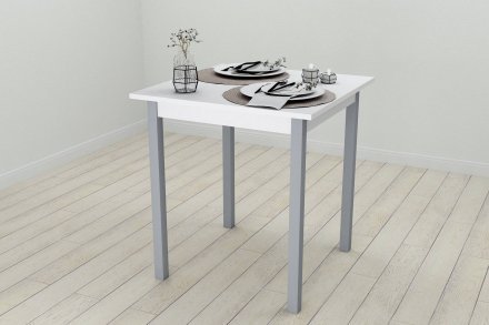 Стіл кухонний Ferrum-decor Дієго 75x70x70 Сірий ДСП Біле 16мм (FRD-106296)