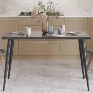 Кухонний стіл Марсель 50 Ferrum-decor 75x120x70 Чорний метал ДСП Сосна Кембра 32 мм (FRD-106704)