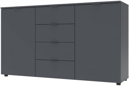 Комод у спальню Doros Рон 5 140х38х81 см Графіт (DRS-011301) Комод у спальню Doros Рон 5 140х38х81 см Графіт (DRS-011301)