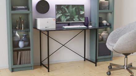 Стіл письмовий Line Лайт Ferrum-decor 750x1200x600 Чорний метал ДСП Сосна Кембра 16 мм (FRD-104859)
