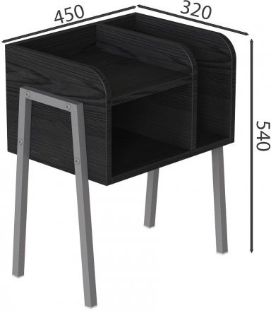Тумба модульна Ferrum-decor Амелі 540x450x320 метал Сірий ДСП Сосна Кембра 16 мм (FRD-103019)