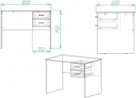 Стіл комп'ютерний Вінсент Ferrum-decor 750x1000x600 ДСП Бетон 16 мм (FRD-104787) Стіл комп'ютерний Вінсент Ferrum-decor 750x1000x600 ДСП Бетон 16 мм (FRD-104787)