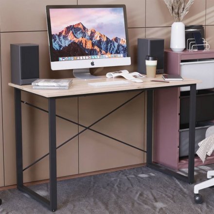 Стіл письмовий Дейв Ferrum-decor 750x1000x600 Чорний метал ДСП Дуб Сан-Марино 32 мм (FRD-106470)