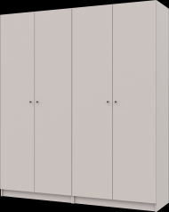 Комплект шаф для одягу з полицями Doros Промо (2 шт.) 180х48х204 см Кашемір (DRS-011466)