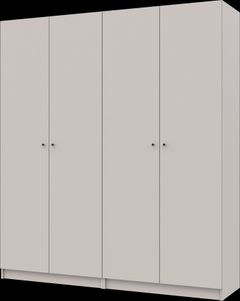 Комплект шаф для одягу з полицями Doros Промо (2 шт.) 180х48х204 см Кашемір (DRS-011466)