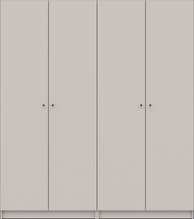Комплект шаф для одягу з полицями Doros Промо (2 шт.) 180х48х204 см Кашемір (DRS-011466)