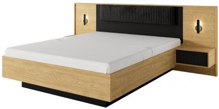 Тумби приліжкові 2 шт. Perfect Home Балтик / Baltic 1S/49 з 1 шухлядою та підсвіткою Дуб балтик/чорний (PFH-091378) Тумби приліжкові 2 шт. Perfect Home Балтик / Baltic 1S/49 з 1 шухлядою та підсвіткою Дуб балтик/чорний (PFH-091378)