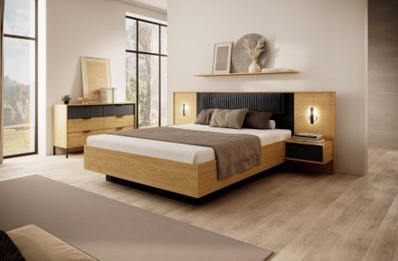 Тумби приліжкові 2 шт. Perfect Home Балтик / Baltic 1S/49 з 1 шухлядою та підсвіткою Дуб балтик/чорний (PFH-091378) Тумби приліжкові 2 шт. Perfect Home Балтик / Baltic 1S/49 з 1 шухлядою та підсвіткою Дуб балтик/чорний (PFH-091378)