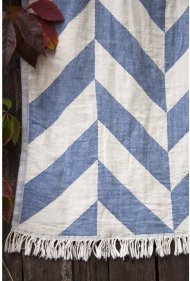 Плед-накидка Fishbone Denim синій 130х180 см 2000022118293 Плед-накидка Fishbone Denim синій 130х180 см 2000022118293