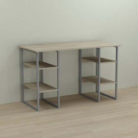 Письмовий стіл Ferrum-decor Карен 75x140x60 сірий ДСП Дуб Сонома 16мм (FRD-102429) Письмовий стіл Ferrum-decor Карен 75x140x60 сірий ДСП Дуб Сонома 16мм (FRD-102429)