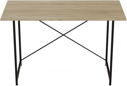 Стіл письмовий Line Лайт Ferrum-decor 750x1200x600 Чорний метал ДСП Дуб Сонома 16 мм (FRD-104860)