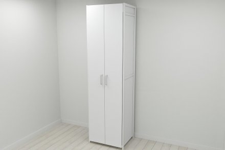 Шафа Гардероб Уні секція 6 серії Конект Ferrum-decor 220x60x50см Білий метал ДСП Білий 16 мм (FRD-104579)