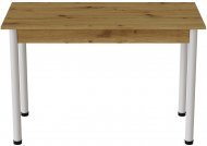 Стіл кухонний Ferrum-decor Беніта 75x120x60 Білий ДСП Дуб Артизан 16мм (FRD-105687)
