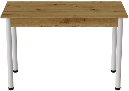 Стіл кухонний Ferrum-decor Беніта 75x120x60 Білий ДСП Дуб Артизан 16мм (FRD-105687)