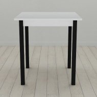 Стіл кухонний Ferrum-decor Дієго 75x70x70 Чорний ДСП Біле 16мм (FRD-106299)