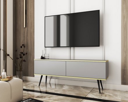 Тумба під телевізор Perfect Home Оро / Oro 2-дверна з чорними ніжками RTV135 Сірий (PFH-091325) Тумба під телевізор Perfect Home Оро / Oro 2-дверна з чорними ніжками RTV135 Сірий (PFH-091325)
