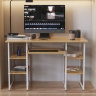 Комп'ютерний стіл Ferrum-decor Тім 75x140x70 білий ДСП Дуб Сан-Марино 16мм (FRD-101384) Комп'ютерний стіл Ferrum-decor Тім 75x140x70 білий ДСП Дуб Сан-Марино 16мм (FRD-101384)