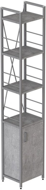 Етажерка 4/34 Ferrum-decor Серії Конект із тумбою 179x34x28 Сірий ДСП Бетон (FRD-104483)