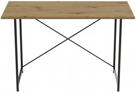 Стіл письмовий Line Лайт Ferrum-decor 750x1200x600 Чорний метал ДСП Дуб Артизан 16 мм (FRD-104862)