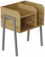 Тумба модульна Ferrum-decor Амелі 540x450x320 метал Сірий ДСП Дуб Дуб Артизан 16 мм (FRD-103022)