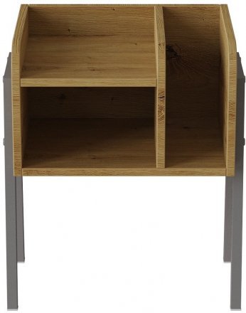 Тумба модульна Ferrum-decor Амелі 540x450x320 метал Сірий ДСП Дуб Дуб Артизан 16 мм (FRD-103022)